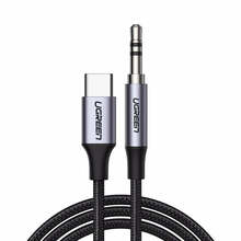 Kaabel USB-C/AUX UGREEN CM450, 1 m, must