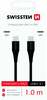 Kaabel USB-C Swissten SW-QU-TYPCTYPC1M-BK, 1 m, must