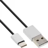 Kaabel USB-C/USB-A InLine 35831, 1 m, must/alu