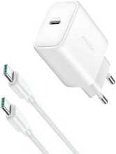 Laadija Joyroom JR-TCF24, 30W, USB-C kaabliga 1 m, valge