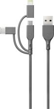 Kaabel 3in1 USB-A Micro/USB-C/Light GP CY1N, 1 m