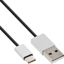 Kaabel USB-C/USB-A InLine 35831, 1 m, must/alu