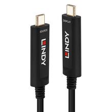 Kaabel USB-C Lindy Fibre Optic Hybrid, 15 m, must