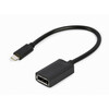 Adapter USB-C/DisplayPort Gembird A-CM-DPF-02, 15 cm, must