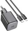 Laadija USB-C Hoco QC PD 20W + kaabel USB-C – Lightning N40, must