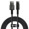USB-A/USB-C kaabel Baseus Tungsten Gold CAWJ000001, 1 m, must