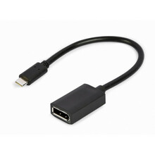 Adapter USB-C/DisplayPort Gembird A-CM-DPF-02, 15 cm, must