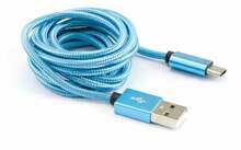 Kaabel USB-A/USB-C Sbox CTYPE-1.5BL, 1.5 m, sinine
