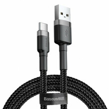 Kaabel USB-C Baseus CATKLF-AG1, 0,5 m, hall/must