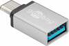 Adapter USB-C/USB-A Goobay 56620, hõbe