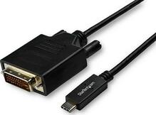 Kaabel USB-C/DVI StarTech, 3 m, must