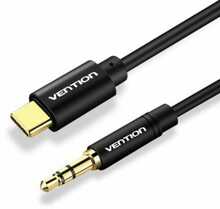 Kaabel 3.5mm kuni USB-C Vention BGABG, 1.5 m, must