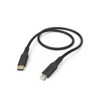 Kaabel USB-C/Lightning Hama Flexible, 1,5 m, must, silikoon