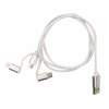 Kaabel 3in1 MOB:A 1450006, USB-A, 1 m, valge