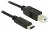 Kaabel USB-C/USB-B Delock, 2 m, must