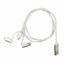 Kaabel 3in1 MOB:A 1450006, USB-A, 1 m, valge