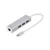 USB-C jaotur Digitus DA-70255, USB 3.0 Type-C, hõbe
