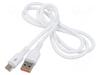 Kaabel USB-A/USB-C Akyga AK-USB-59, 1 m, silikoon, taustvalgustusega