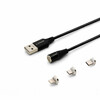 Kaabel USB-C/Micro USB/Lightning Savio CL-155, 2 m, must
