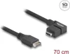 Kaabel USB Type-E to USB-C DeLOCK, 10 Gbps, 70 cm, nurga all, must
