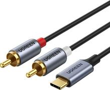 Kaabel USB-C/2RCA Ugreen 20193 CM451, 1.5 m, hall