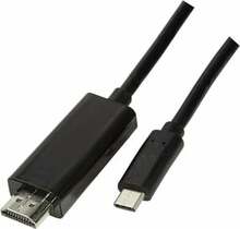 Kaabel USB-C/HDMI Logilink UA0330, 3 m, must