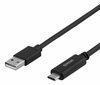 Kaabel USB-A/USB-C Deltaco USBC-1007-LSZH, 3 m, must