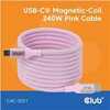 Kaabel USB-C Club3D CAC-3031, magnetiline, 2 m, roosa