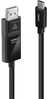 Kaabel USB-C Lindy 43343 DisplayPort, 3 m, must