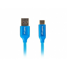 USB-kaabel USB-A/USB-C Lanberg CA-USBO-22CU-0005-BL, 0,5 m, sinine