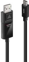 Kaabel USB-C Lindy 43343 DisplayPort, 3 m, must