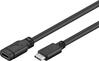 USB-C pikenduskaabel PremiumCord, 2 m, must