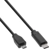 Kaabel USB-C/ mikroUSB InLine 35742, 2 m, must