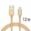 Kaabel USB-C Swissten SW-QU-TYPC-3.1-1.2M-GO, 1,2 m, kuldne