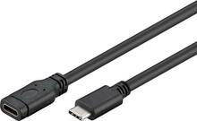 USB-C pikenduskaabel PremiumCord, 2 m, must