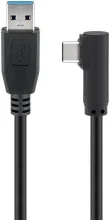 Kaabel USB-C/USB-A Goobay 66501, 1 m, must