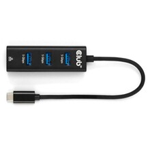 USB-C jagaja Club 3D CSV-1549, 3 porti, must