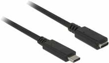 USB-C pikenduskaabel Delock, 0,5 m, must