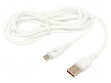 Kaabel USB-A/USB-C Akyga AK-USB-60, 1.8 m, silikoon, taustvalgustusega