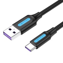 Kaabel USB-A/USB-C Vention CORBG, 1,5 m, must