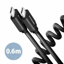 Kaabel USB-C Axagon BUCM-CM10TB, 0.6 m, must