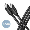 USB-C kaabel Axagon BUCM3-CM15AB 1.5 m, must