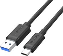 Kaabel USB-A/USB-C Unitek C14103BK-3M, 3 m, must