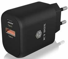 Adapter USB-C/USB-A ICY BOX IB-PS102-PD, 3500 cm, must, 20 W