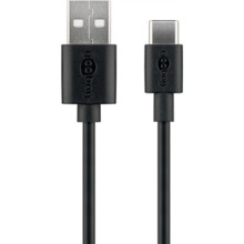 Kaabel USB-A/USB-C Goobay 59124, 3 m, must
