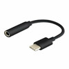 Adapter USB-C/Stereo Jack Savio AK-35/B, 0,12 m, must