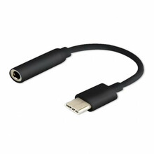 Adapter USB-C/Stereo Jack Savio AK-35/B, 0,12 m, must