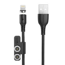Kaabel 3in1 USB-C/Lightning/Micro USB Foneng X62, 1 m, must