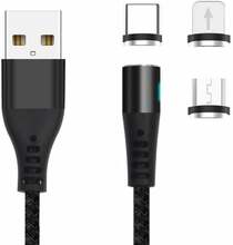 Kaabel USB-C/Lightning/microUSB Maxlife MXUC-02, 1 m, must