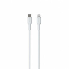 Kaabel USB-C/Lightning Puro Soft, 1,5 m, valge